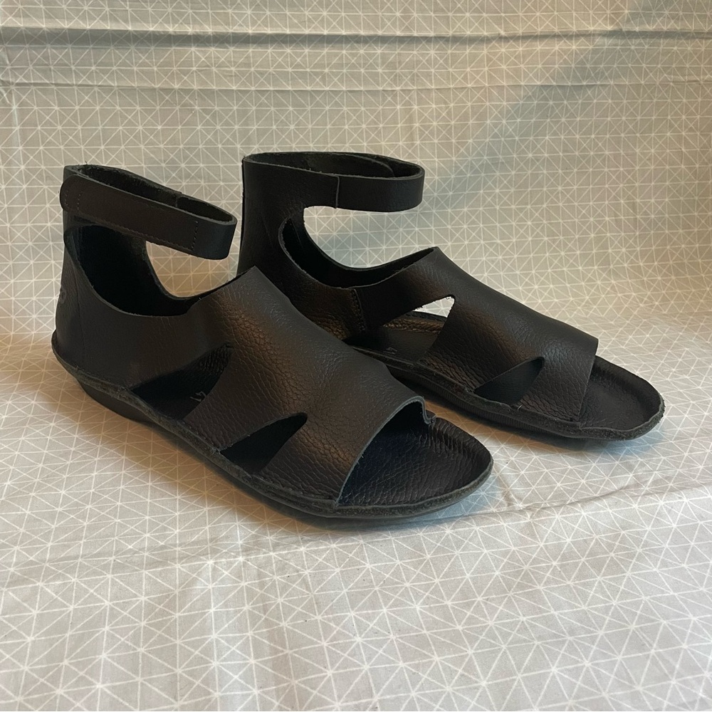 Loints of Holland Jazmin Tommel Black Leather Sandal 41